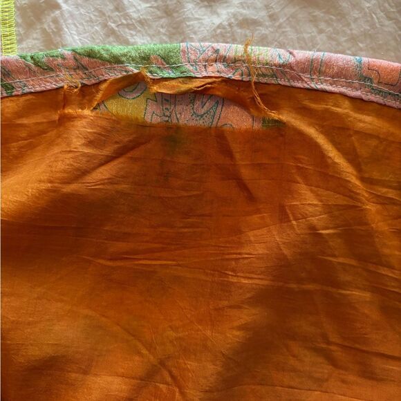 Vintage silk midi skirt asymmetrical hem - Picture 10 of 10